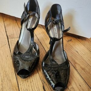 Via Spiga Black Women's Strappy Dress Shoes